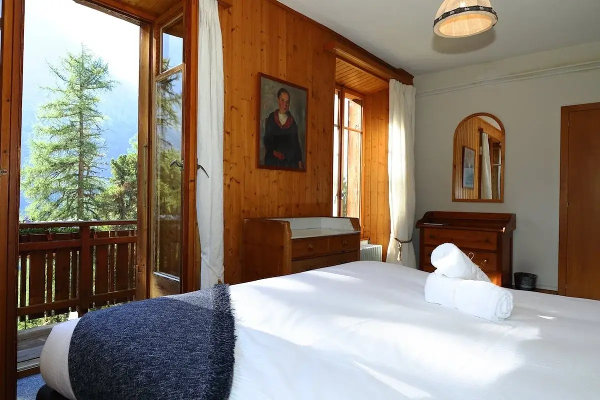 Chambre Vue Montagne face au Mont-Collon — Grand Hôtel & Kurhaus Arolla