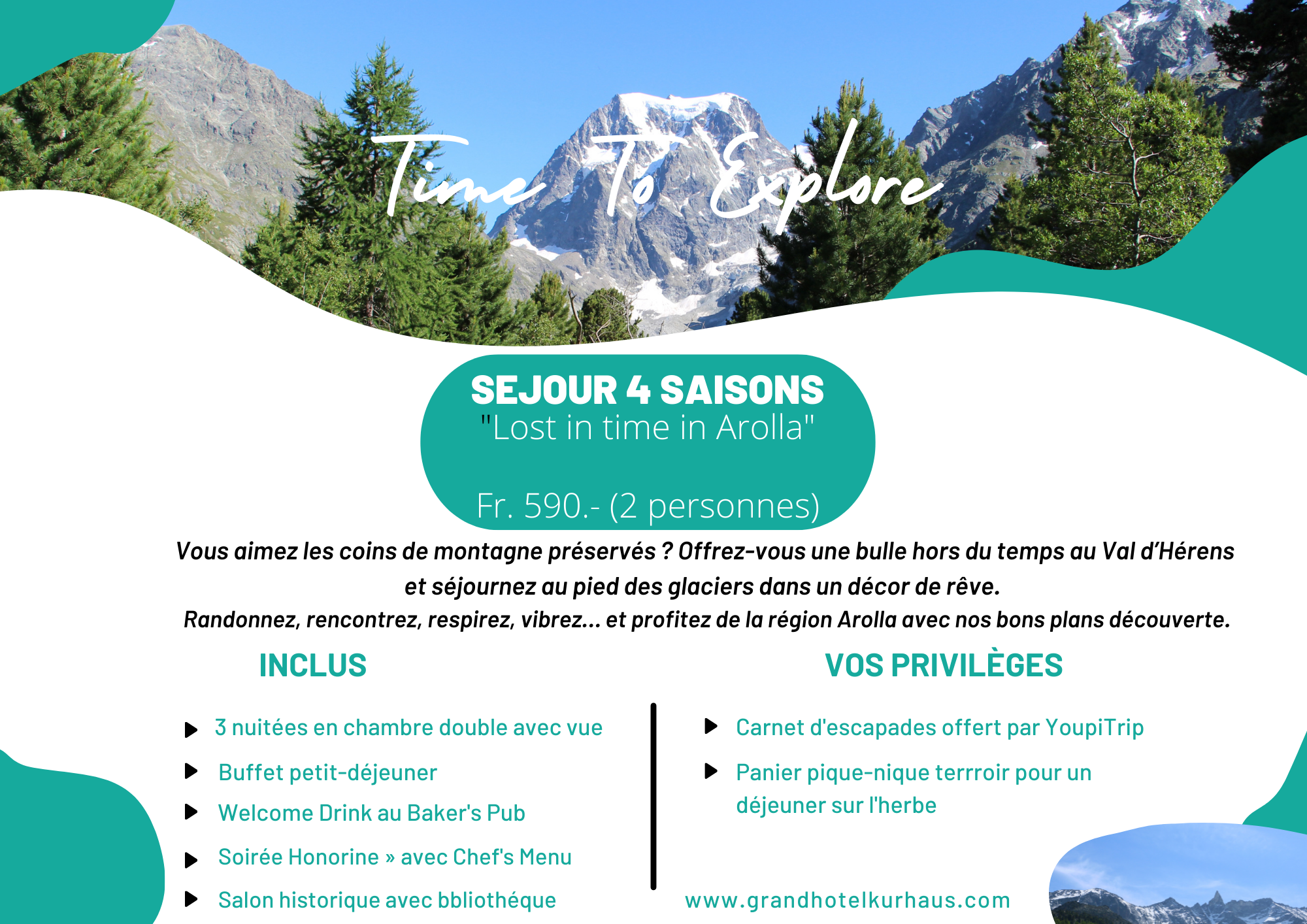 Package Séjour 4 saisons Hors du temps à Arolla package