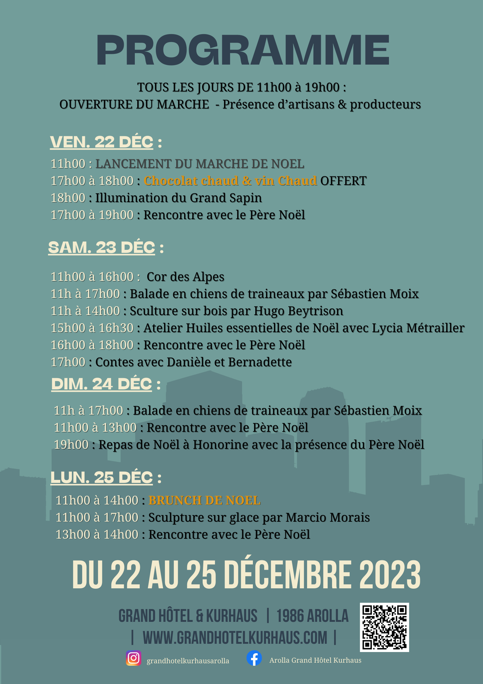 Programme Marché de Noël 2023 Programme Marché de Noël 2023